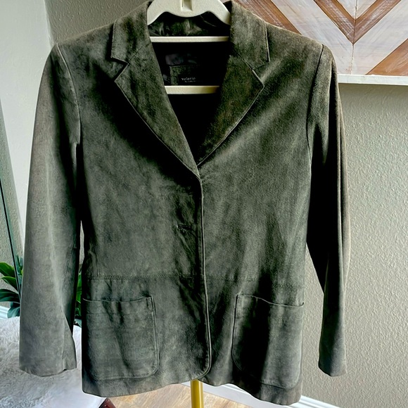 Valerie by Valerie Steven’s petite olive green suede blazer jacket size … - Picture 1 of 9